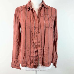 ROXY Concrete Streets Stripes Button Up Shirt